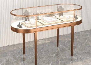 oval jewelry showcase